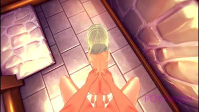 (Trap) Elvische Magd hilft dir, dein Gesicht zu waschen.